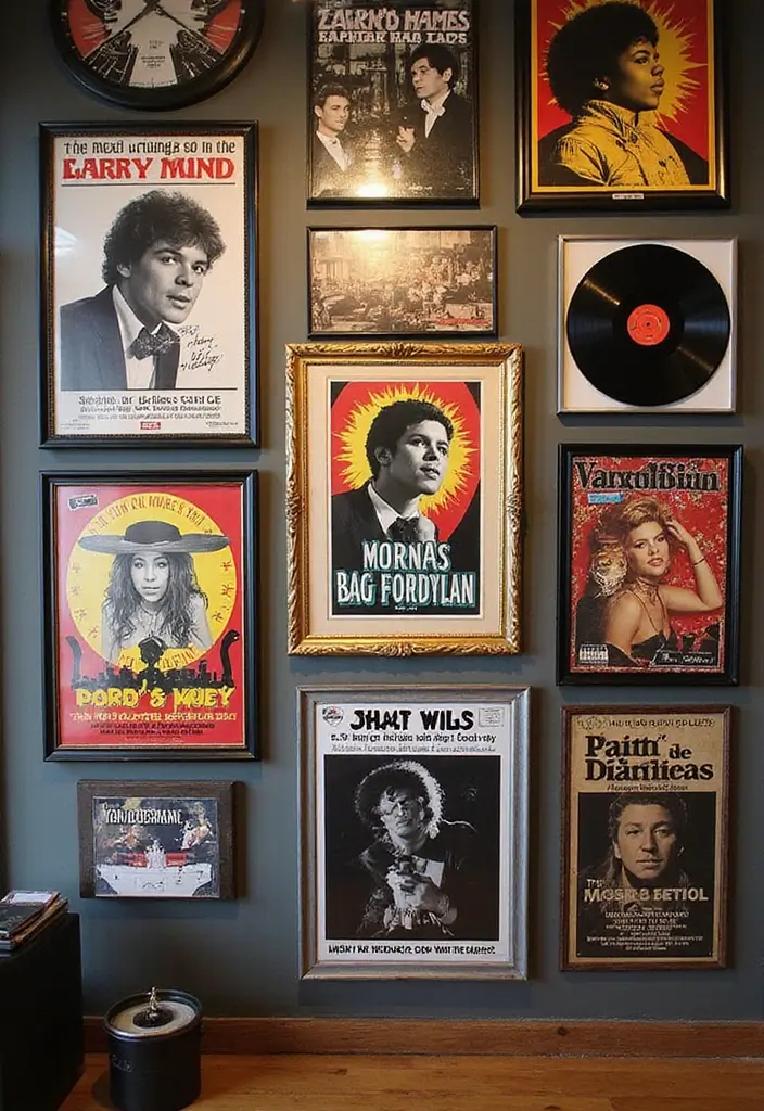 30 Aesthetic Poster Wall Ideas for Trendy Home Decor - 25. Art Inspired by Music