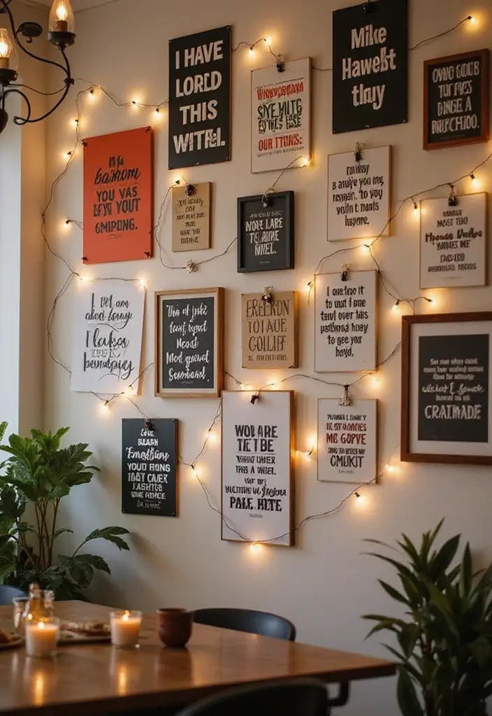 30 Aesthetic Poster Wall Ideas for Trendy Home Decor - 5. Inspirational Quotes Poster Wall