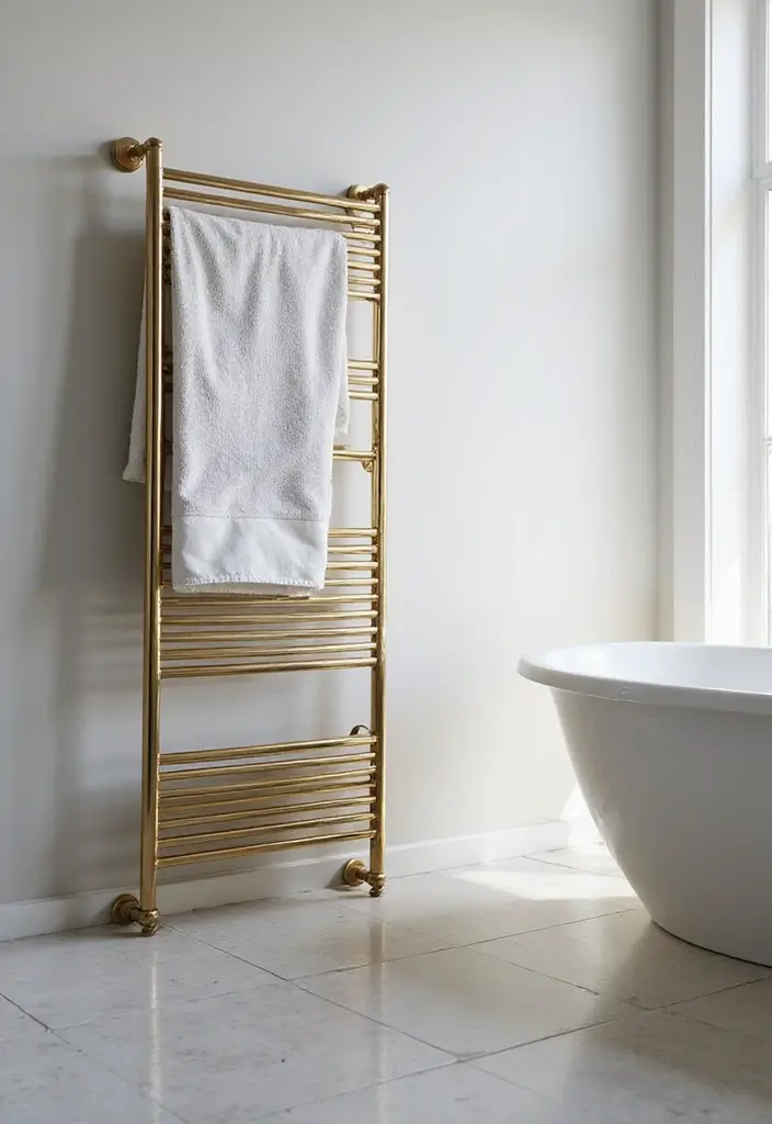 30 Bathroom Cabinet Storage Ideas for a Clutter-Free Look - 24. Elegant Towel Racks
