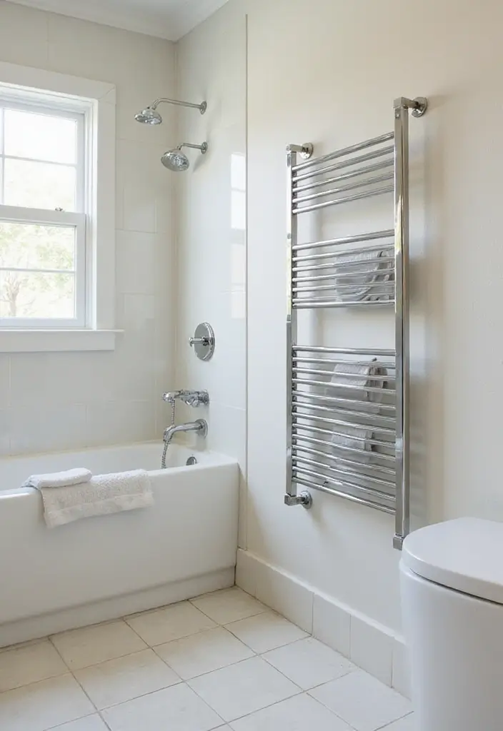 30 Bathroom Cabinet Storage Ideas for a Clutter-Free Look - 26. Adjustable Rods for Hanging Storage