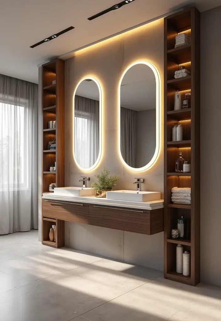 30 Bathroom Cabinet Storage Ideas for a Clutter-Free Look - 4. Multi-Functional Vanity Units