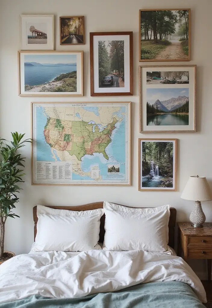30 Bedroom Picture Wall Ideas for a Cozy Dreamy Vibe - 12. Themed Collections