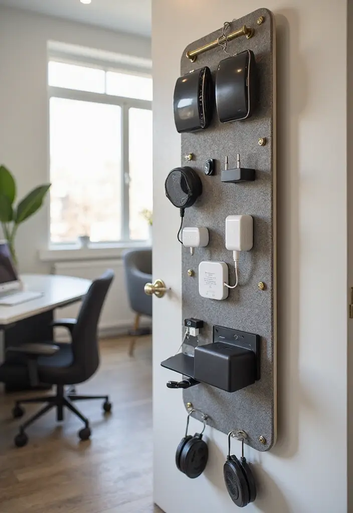 30 Behind-the-Door Storage Ideas to Save Hidden Space - 21. Tech Accessory Organizer