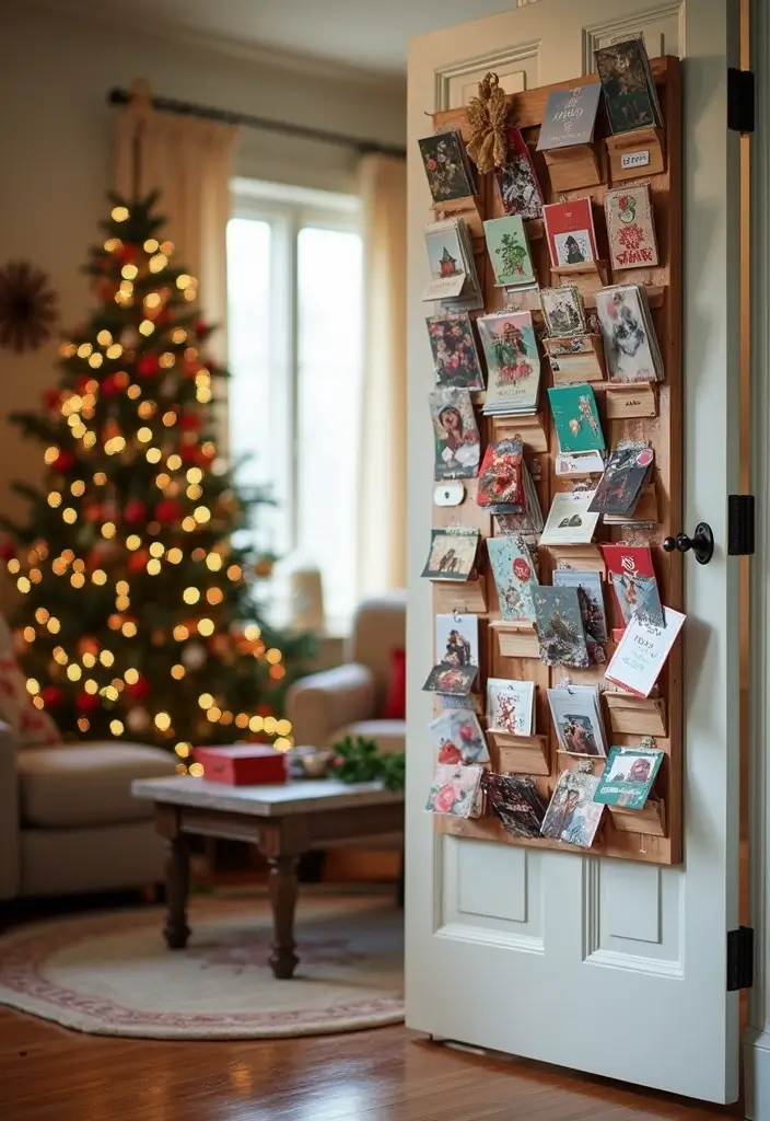 30 Behind-the-Door Storage Ideas to Save Hidden Space - 23. Holiday Card Holder