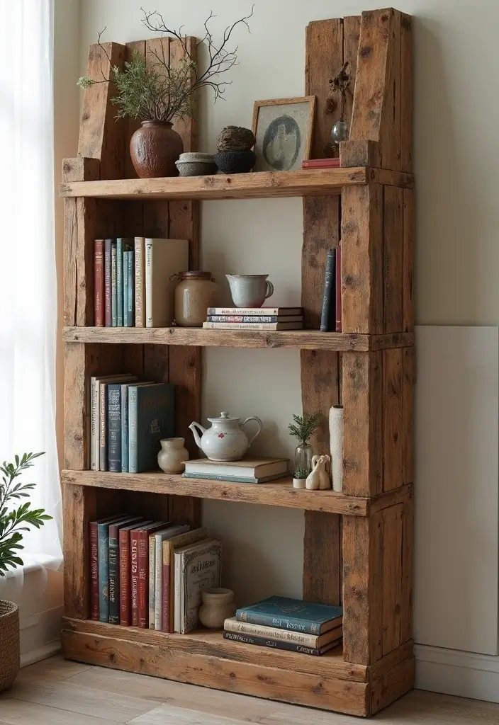 30 Book Storage Ideas Beyond the Traditional Bookshelf - 17. DIY Wooden Pallet Bookshelves