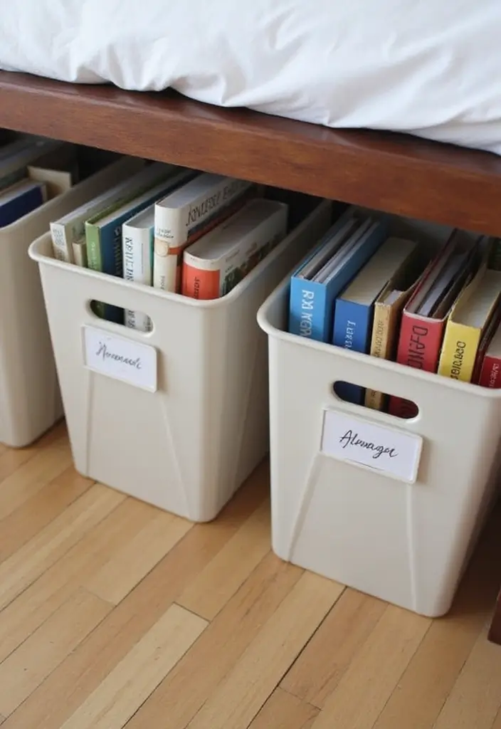 30 Book Storage Ideas Beyond the Traditional Bookshelf - 6. Under-Bed Book Storage