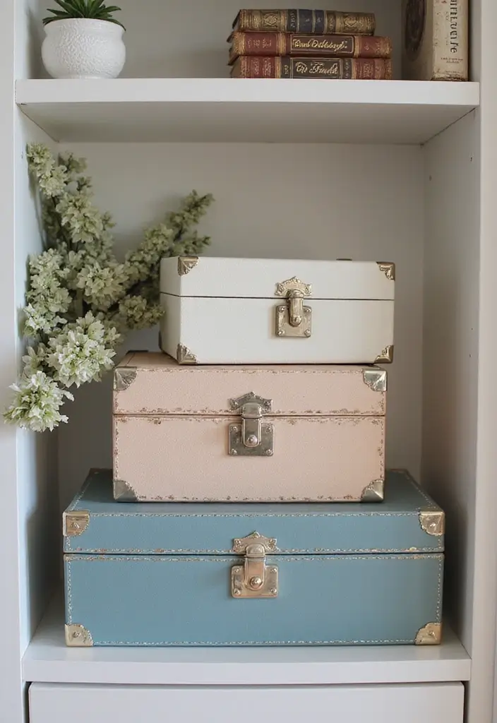 30 Book Storage Ideas Beyond the Traditional Bookshelf - 9. Decorative Boxes for Handy Storage