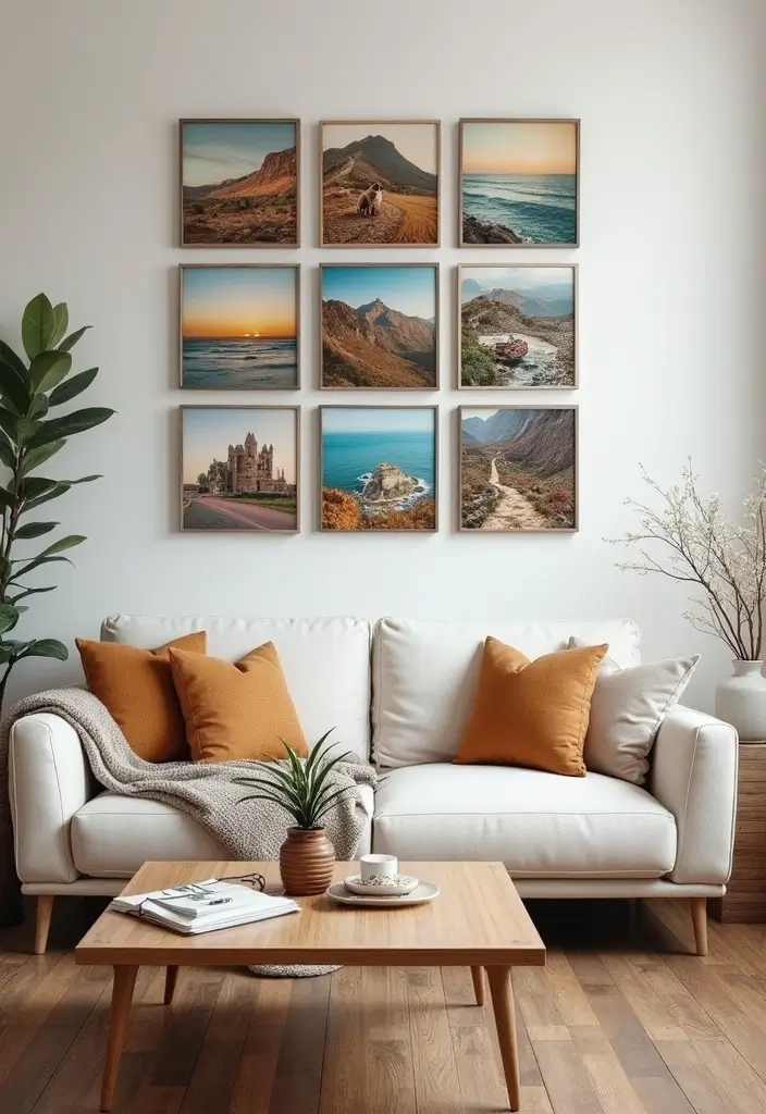 30 Canvas Photo Wall Ideas for a Chic Home Gallery - 15. Personal Travel Gallery