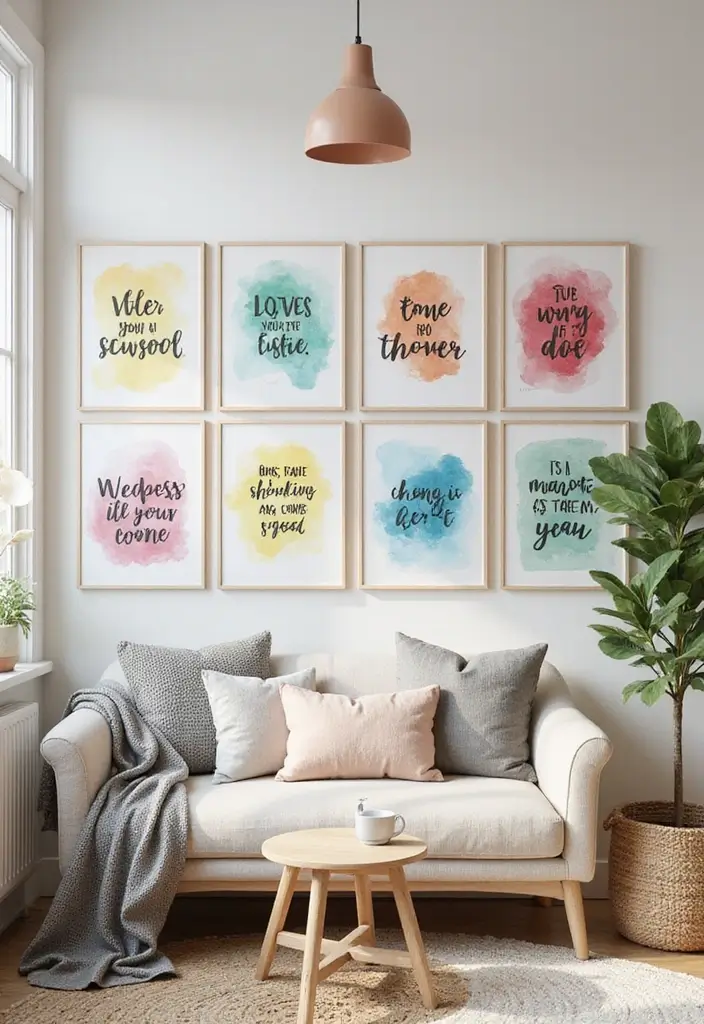 30 Canvas Photo Wall Ideas for a Chic Home Gallery - 17. Inspirational Gallery