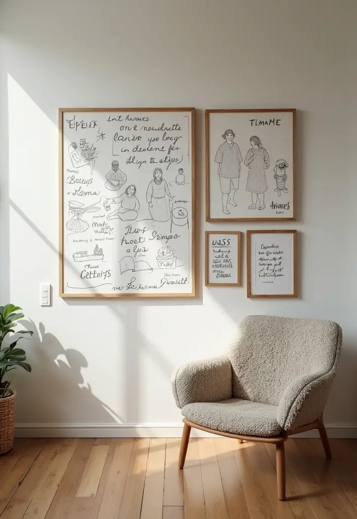 30 Canvas Photo Wall Ideas for a Chic Home Gallery - 24. Interactive Wall Art