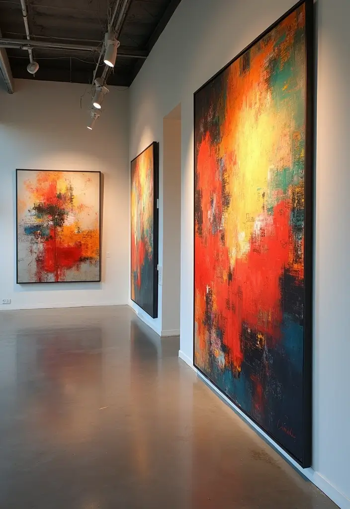 30 Canvas Photo Wall Ideas for a Chic Home Gallery - 26. Explore Abstract Art