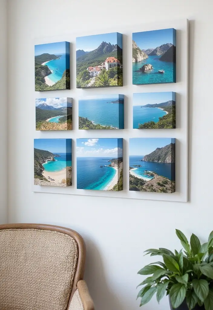 30 Canvas Photo Wall Ideas for a Chic Home Gallery - 3. Themed Collection