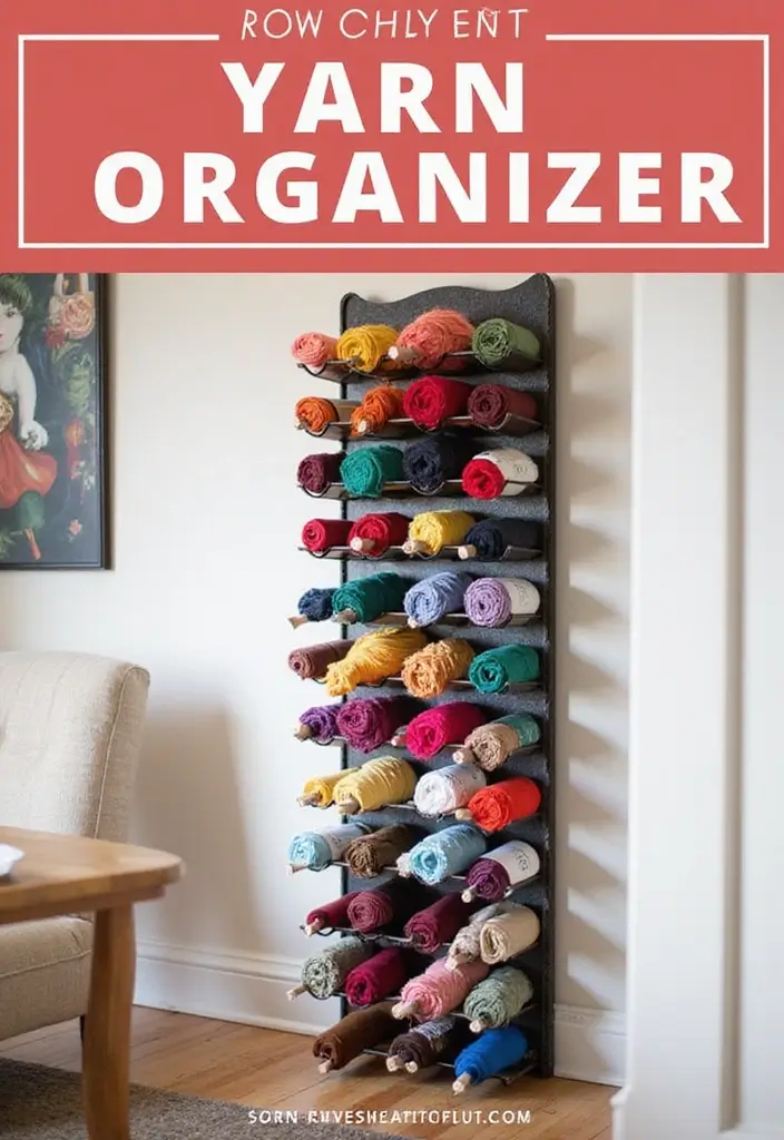 30 Craft Room Storage Ideas to Organize Your Creative Space - 15. DIY Yarn Organizer