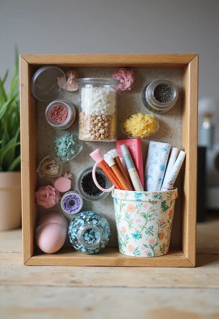 30 Craft Room Storage Ideas to Organize Your Creative Space - 18. Craft Supply Shadow Boxes