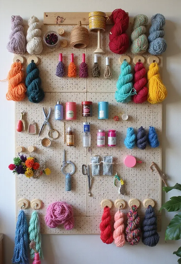 30 Craft Room Storage Ideas to Organize Your Creative Space - 2. Pegboards for Versatile Craft Storage