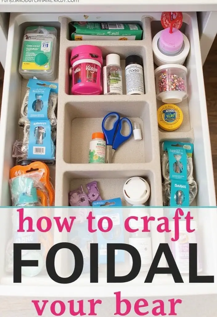 30 Craft Room Storage Ideas to Organize Your Creative Space - 7. Drawer Organizers