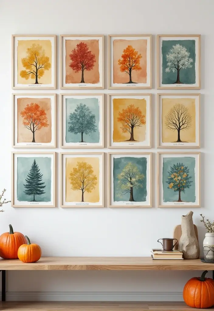 30 Creative Pictures on Wall Ideas for Every Room - 13. Seasonal Wall Art Changes