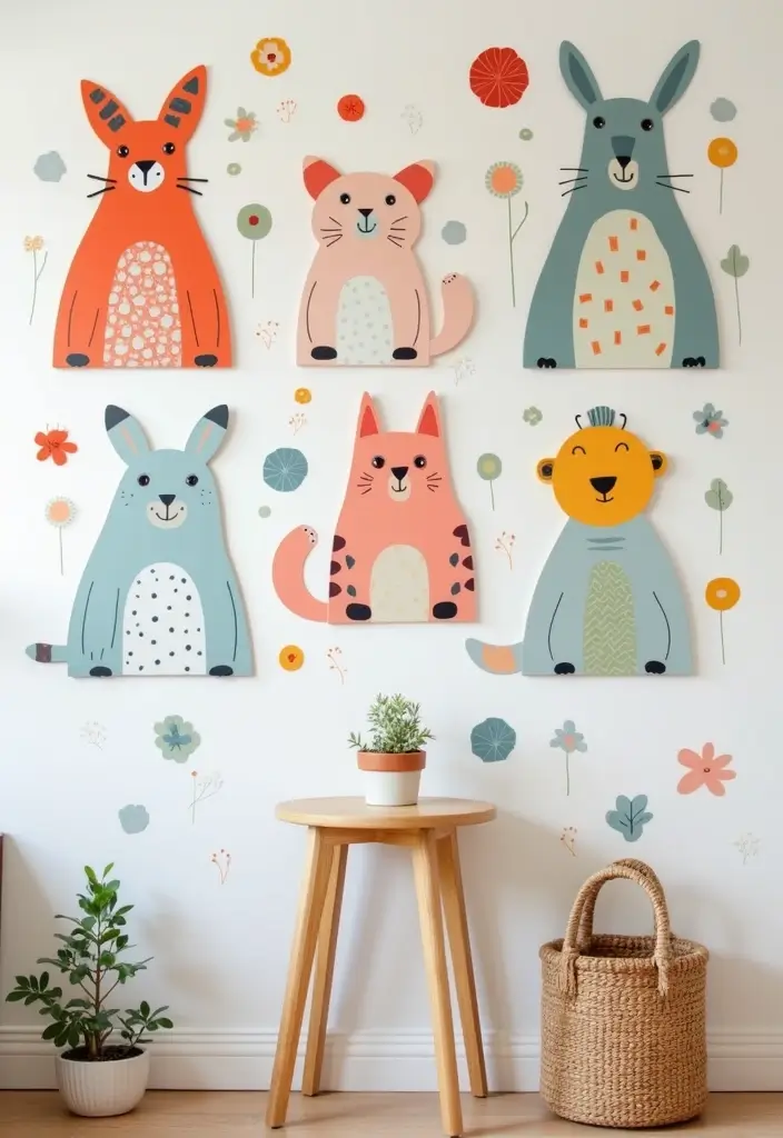 30 Creative Pictures on Wall Ideas for Every Room - 26. Whimsical Art Elements