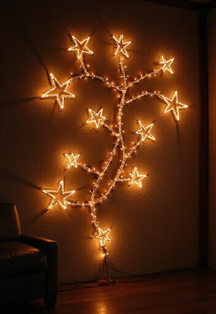 30 Creative Pictures on Wall Ideas for Every Room - 27. Light-Up Wall Art