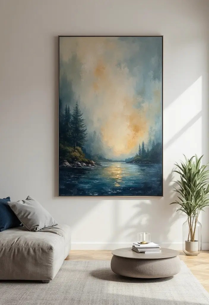 30 Creative Pictures on Wall Ideas for Every Room - 5. Oversized Art Pieces