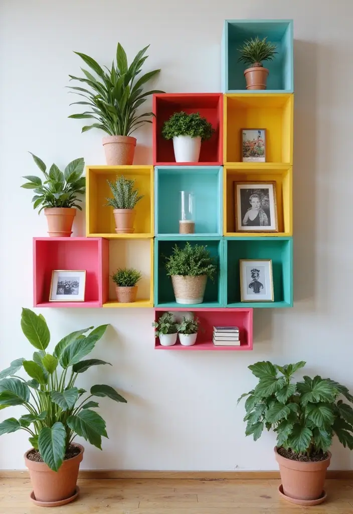 30 Cube Storage Ideas for Every Room and Purpose 11. Artistic Wall Display
