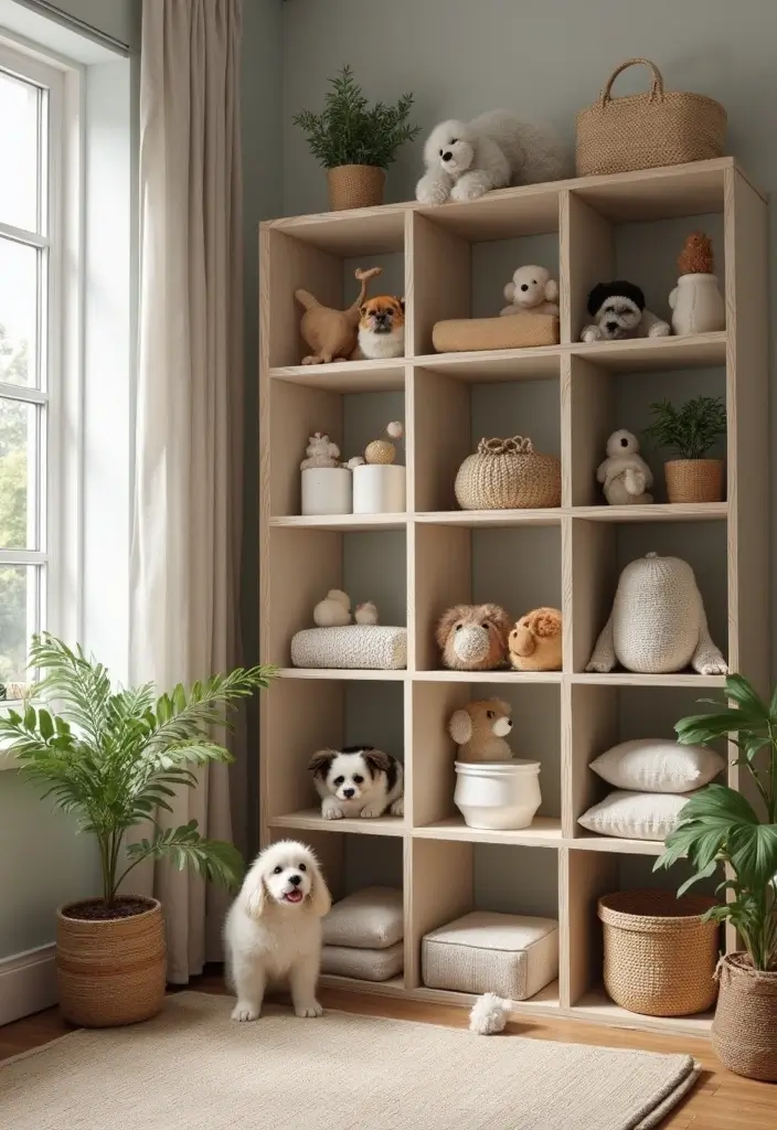 30 Cube Storage Ideas for Every Room and Purpose 15. Pet Space Organization