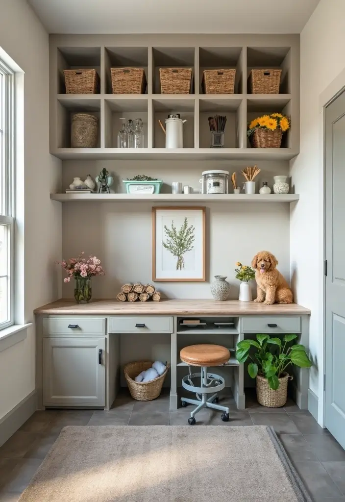 30 Cube Storage Ideas for Every Room and Purpose 22. Pet Grooming Area