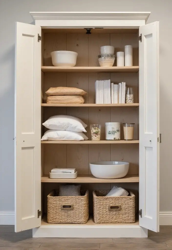30 Cupboard Storage Ideas to Keep Things Neat and Accessible - 13. Foldable Storage Solutions