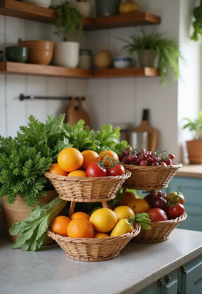 30 Cupboard Storage Ideas to Keep Things Neat and Accessible - 14. Use Tiered Baskets