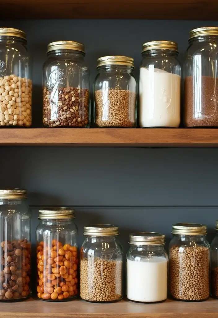 30 Cupboard Storage Ideas to Keep Things Neat and Accessible - 15. Utilize Jars and Tins