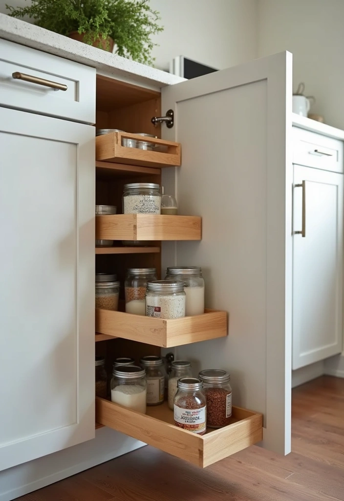 30 Cupboard Storage Ideas to Keep Things Neat and Accessible - 17. Install Pull-Down Shelves