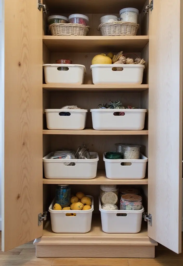 30 Cupboard Storage Ideas to Keep Things Neat and Accessible - 18. Group Similar Items