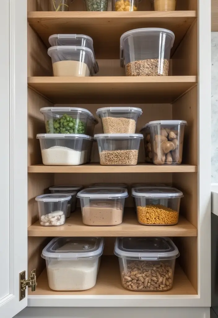 30 Cupboard Storage Ideas to Keep Things Neat and Accessible - 27. Store Leftover Containers Efficiently