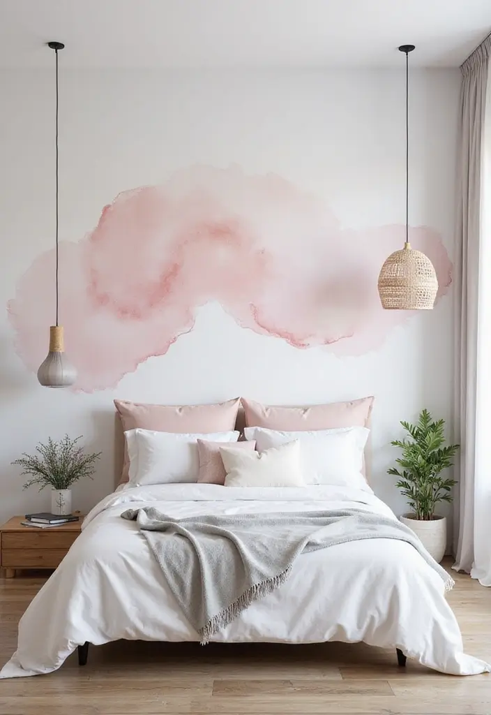 30 DIY Accent Wall Ideas You Can Create on a Budget - 12. Watercolor Wall Technique