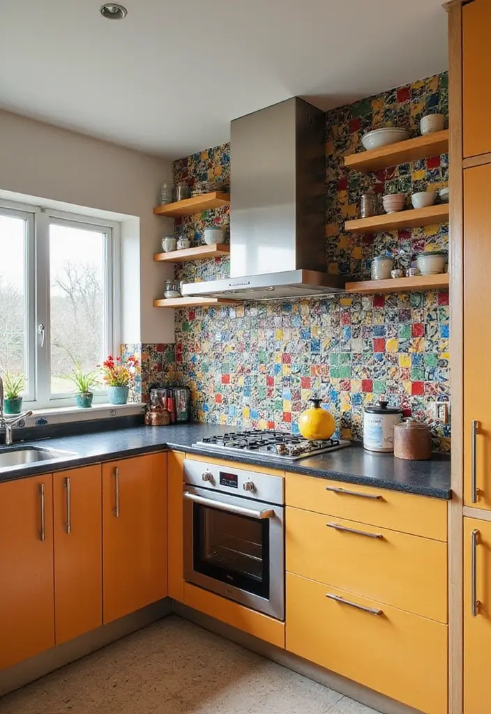 30 DIY Accent Wall Ideas You Can Create on a Budget - 13. Creative Mosaic Tiles