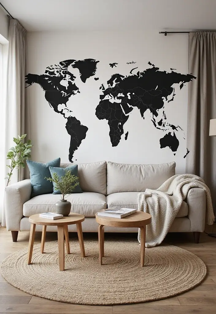 30 DIY Accent Wall Ideas You Can Create on a Budget - 22. Painted Silhouettes