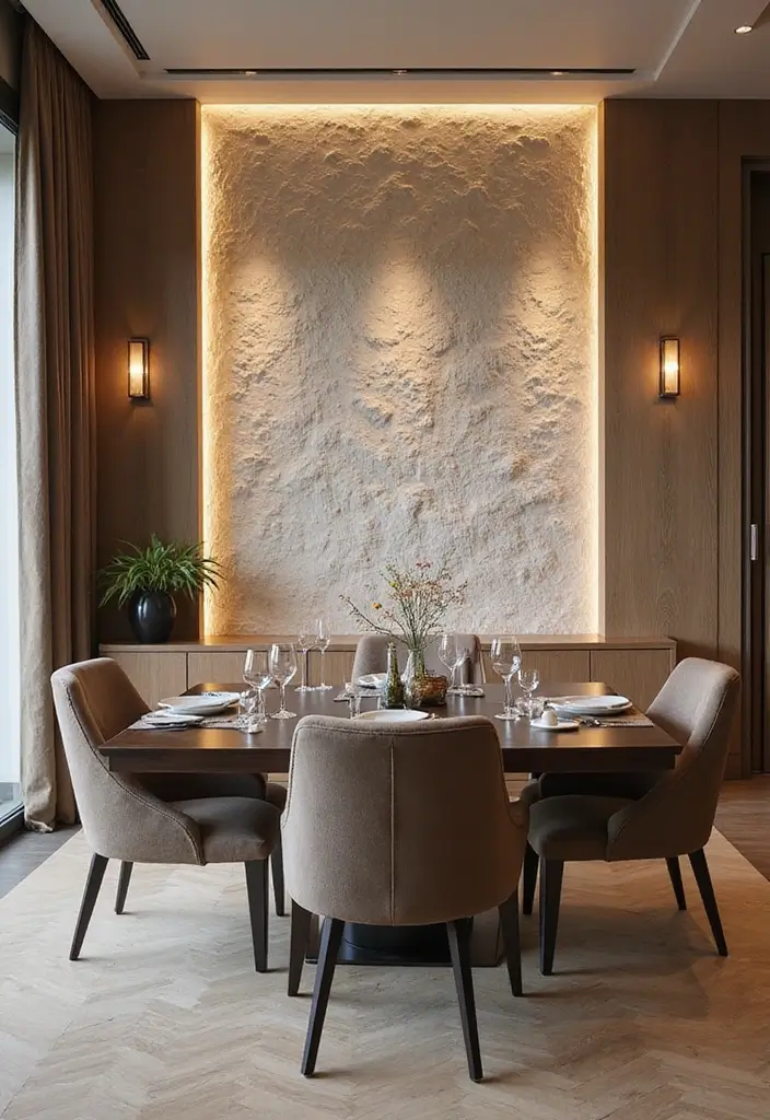 30 Dining Room Accent Wall Ideas That Steal the Show - 19. Natural Stone Wall