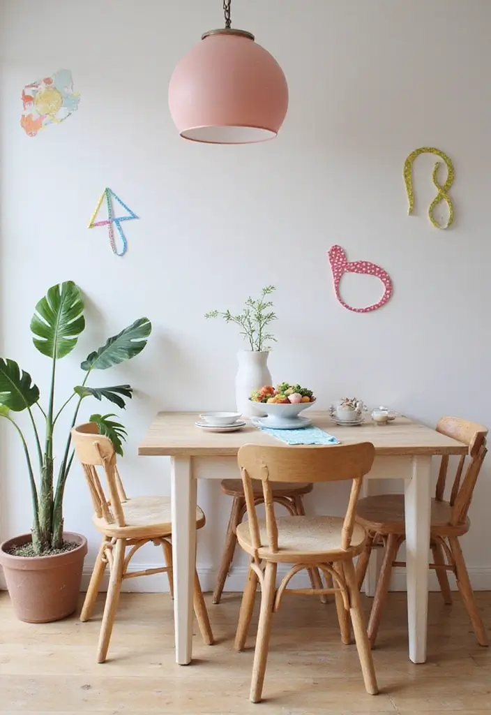30 Dining Room Accent Wall Ideas That Steal the Show - 26. Washi Tape Designs