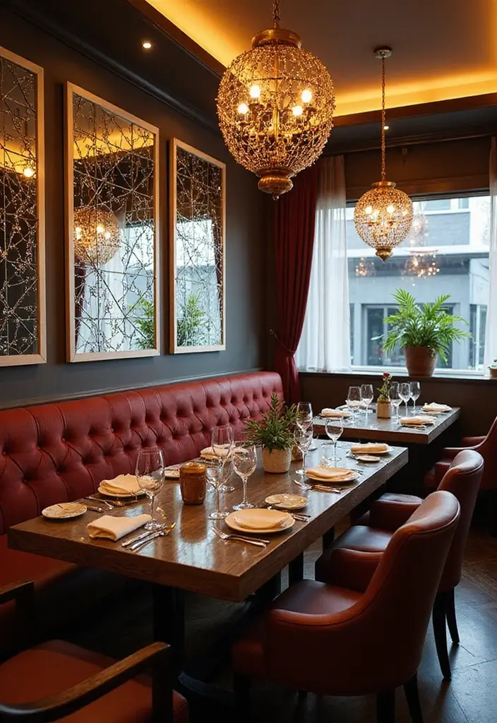 30 Dining Room Mirror Wall Ideas for a Luxe Look - 21. Mirrored Panel Art