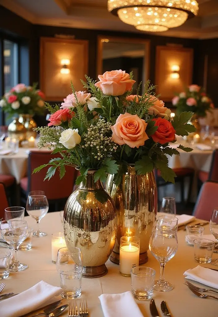 30 Dining Room Mirror Wall Ideas for a Luxe Look - 24. Decorative Mirrored Vases