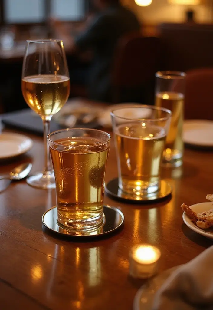 30 Dining Room Mirror Wall Ideas for a Luxe Look - 25. Mirrored Coasters