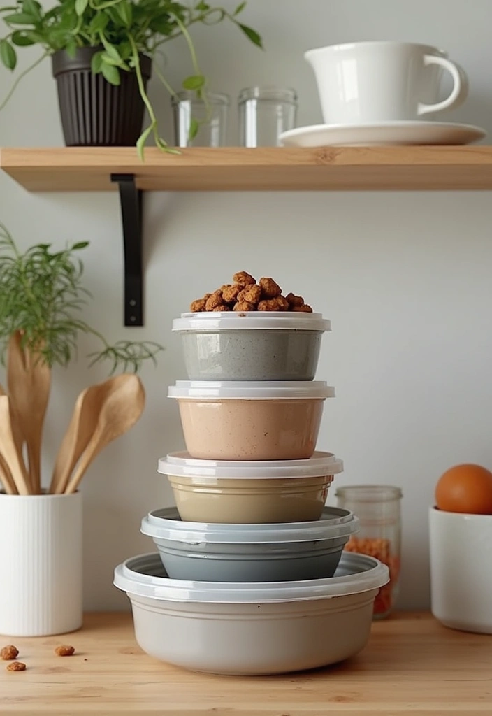 30 Dog Food Storage Ideas That Keep Kibble Fresh and Cute 85 30 Dog Food Storage Ideas That Keep Kibble Fresh and Cute - 15. Space-Saving Stackable Containers