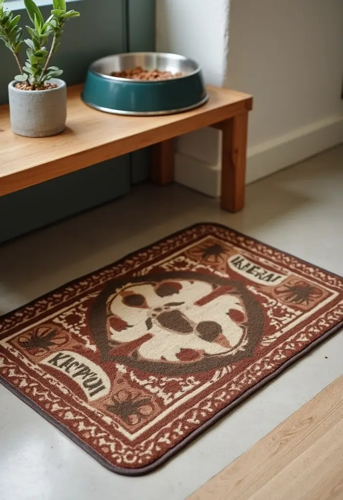 30 Dog Food Storage Ideas That Keep Kibble Fresh and Cute 104 30 Dog Food Storage Ideas That Keep Kibble Fresh and Cute - 18. Customized Pet Food Mats