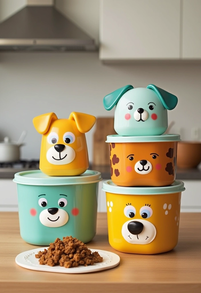 30 Dog Food Storage Ideas That Keep Kibble Fresh and Cute 111 30 Dog Food Storage Ideas That Keep Kibble Fresh and Cute - 19. Fun Themed Containers