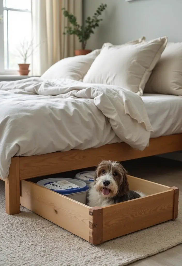 30 Dog Food Storage Ideas That Keep Kibble Fresh and Cute 137 30 Dog Food Storage Ideas That Keep Kibble Fresh and Cute - 23. Under-Bed Storage Solutions