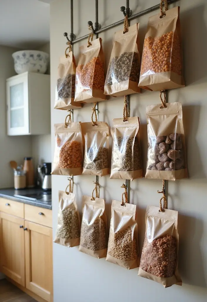 30 Dog Food Storage Ideas That Keep Kibble Fresh and Cute 144 30 Dog Food Storage Ideas That Keep Kibble Fresh and Cute - 24. Hanging Pet Food Bags