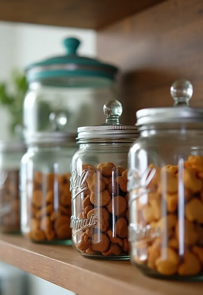 30 Dog Food Storage Ideas That Keep Kibble Fresh and Cute 34 30 Dog Food Storage Ideas That Keep Kibble Fresh and Cute - 6. Chic Mason Jars