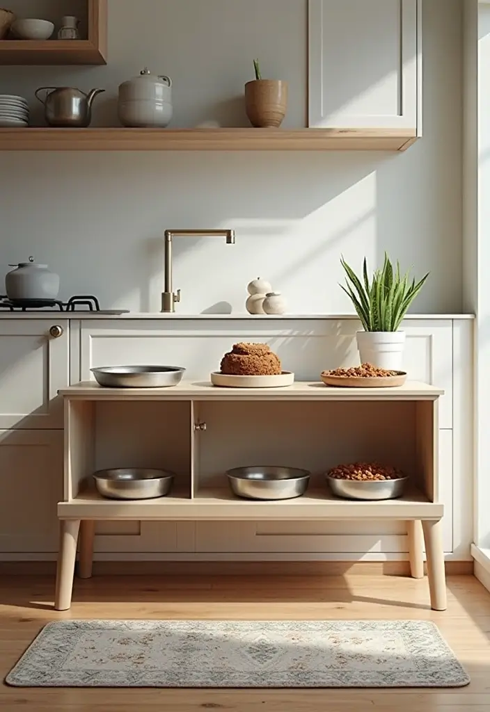 30 Dog Food Storage Ideas That Keep Kibble Fresh and Cute 53 30 Dog Food Storage Ideas That Keep Kibble Fresh and Cute - 9. Elegant Dog Food Stations