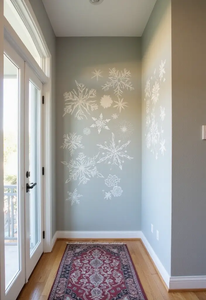 30 Entryway Wall Ideas to Impress Guests from the Start - 21. Stenciled Designs