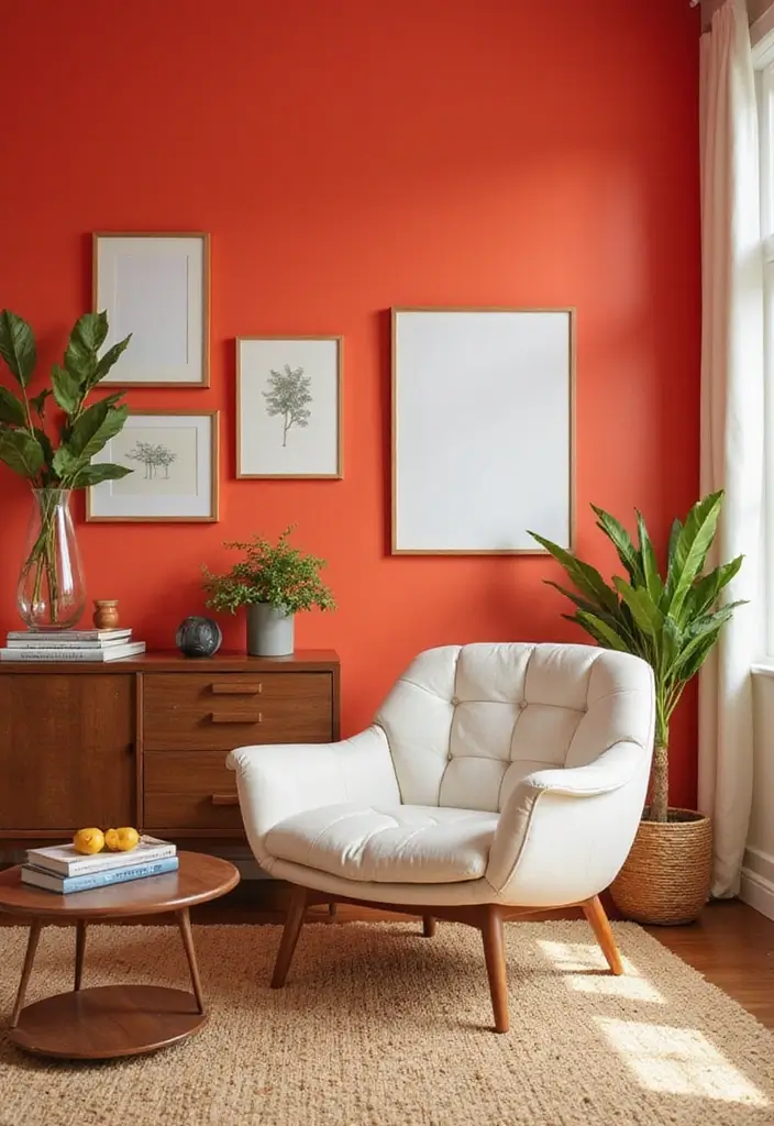 30 Entryway Wall Ideas to Impress Guests from the Start - 3. Bold Accent Color